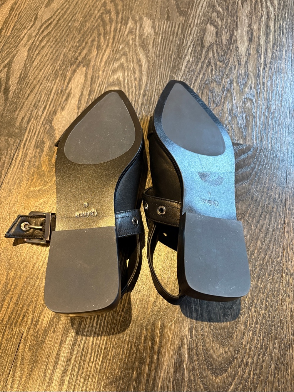 NWOB Quince leather bold buckle slingback flats - Picture 12 of 15